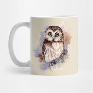 Watercolor Cute LIttle Owl Mug